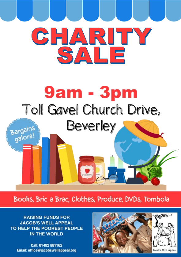 charity sale poster no date | Jacob's Well Appeal